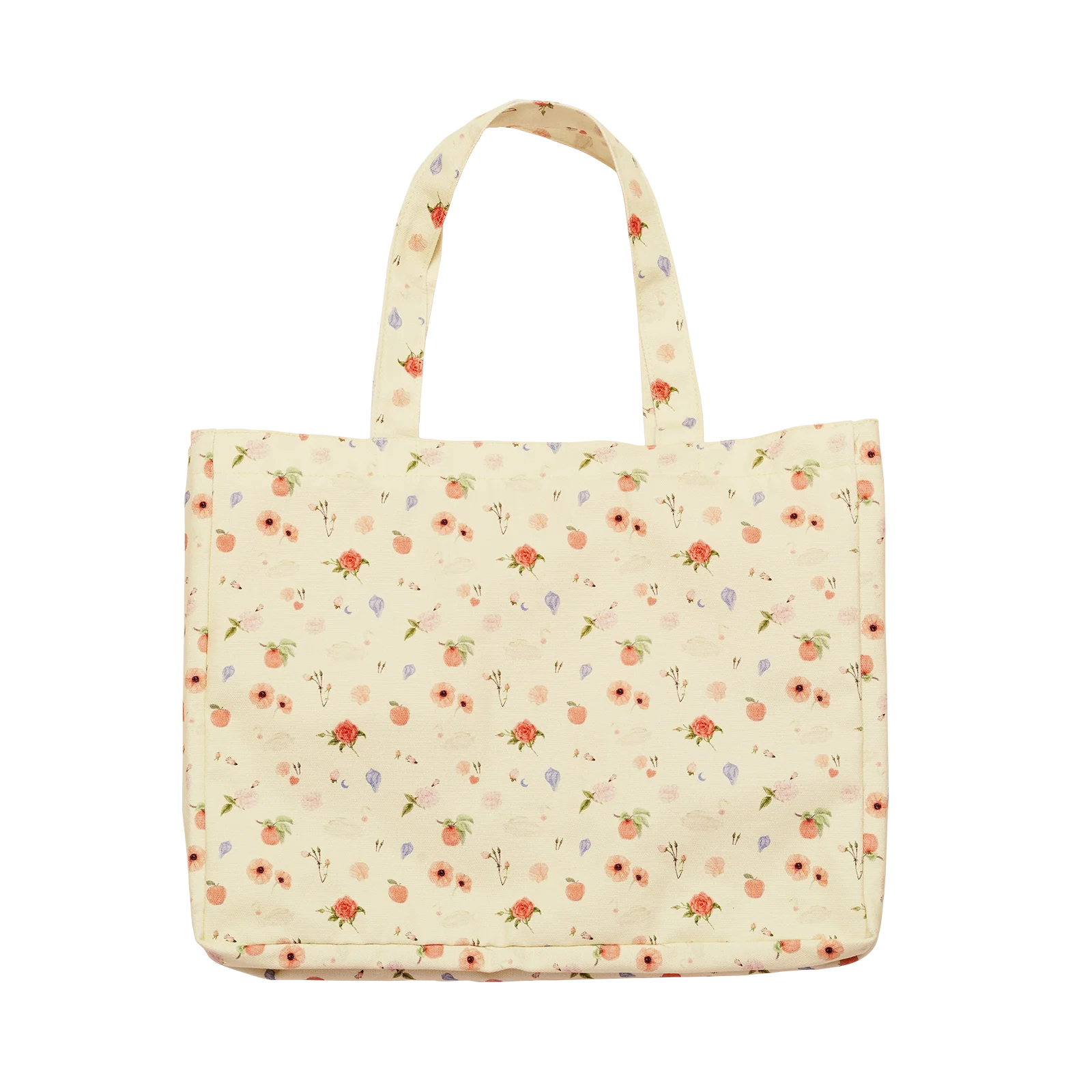 Big Canvas Totebag Roses and Shells - Image 3