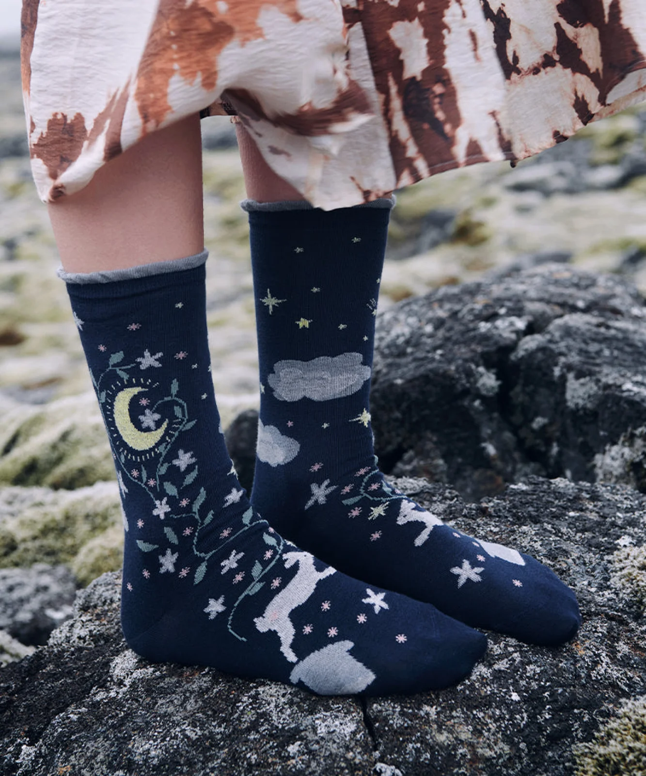 Bunny Moon Socks Marine - Image 2