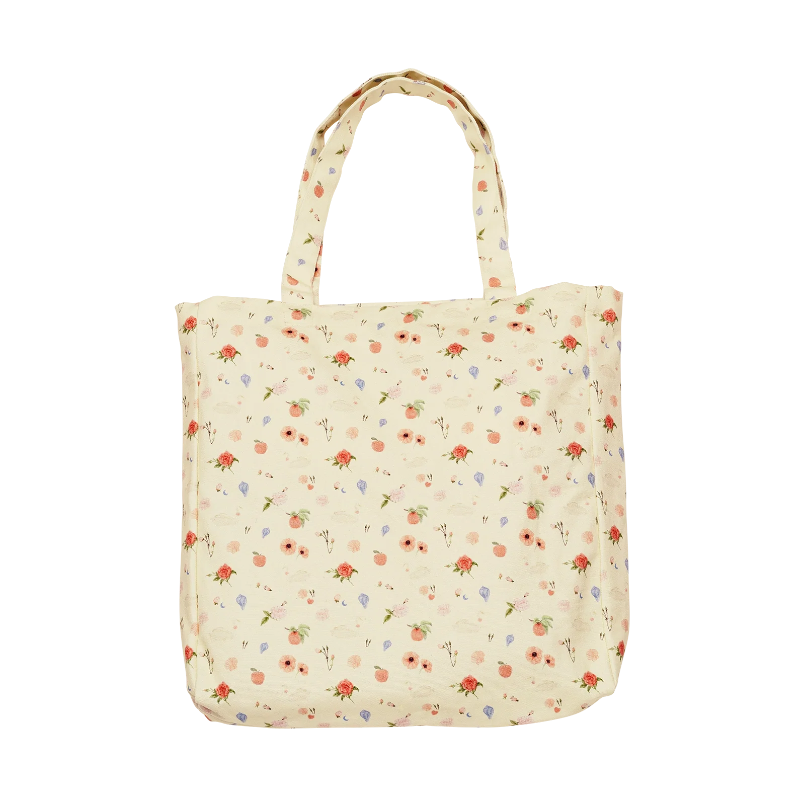 Canvas Totebag Roses and Shells - Image 2