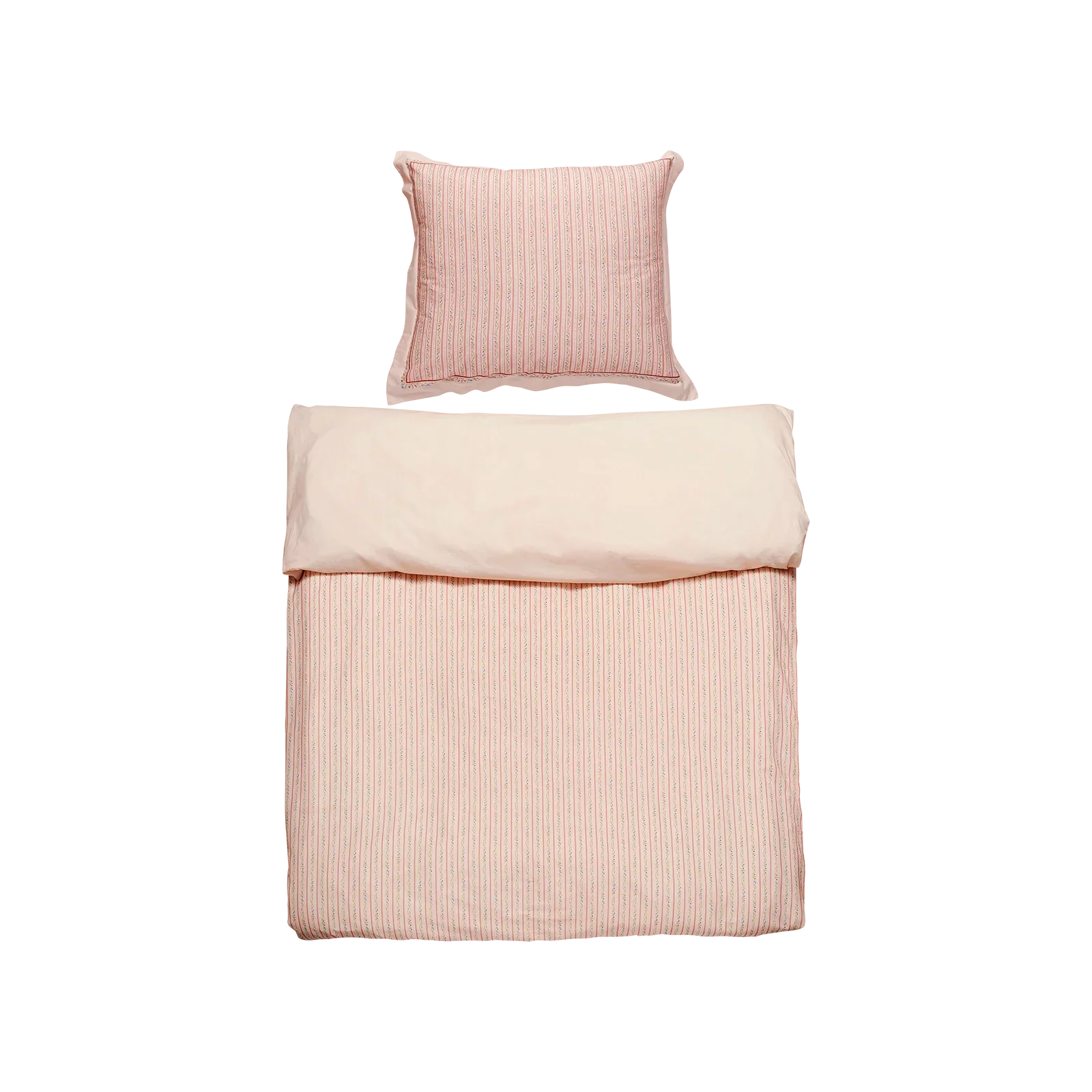 Dyne- og putetrekk sett Summer Stripe Peach - Image 3