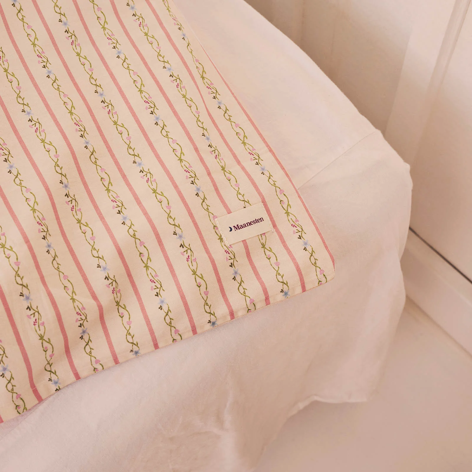 Dyne- og putetrekk sett Summer Stripe Peach - Image 4