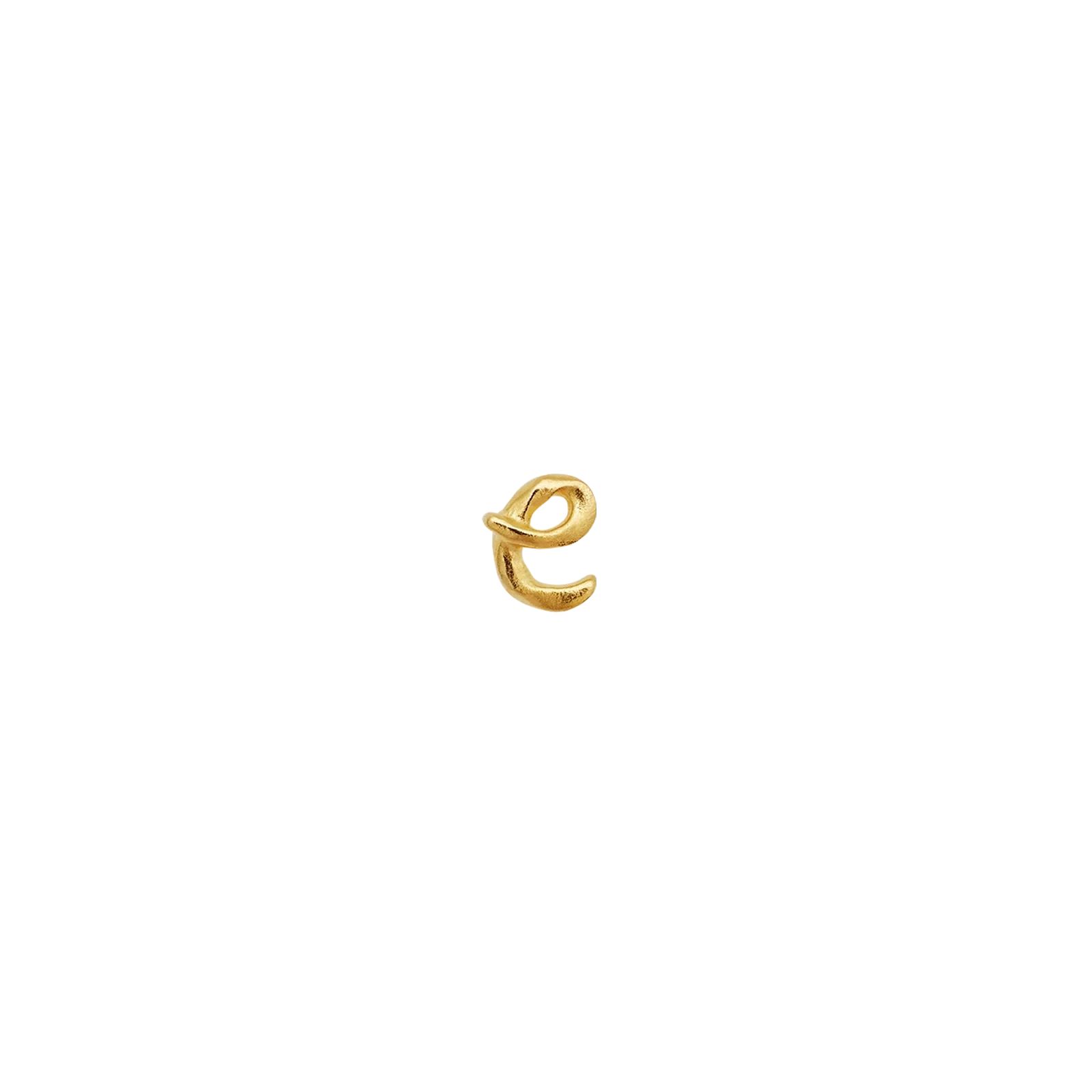 E Alfabet Enkelt Øredobb