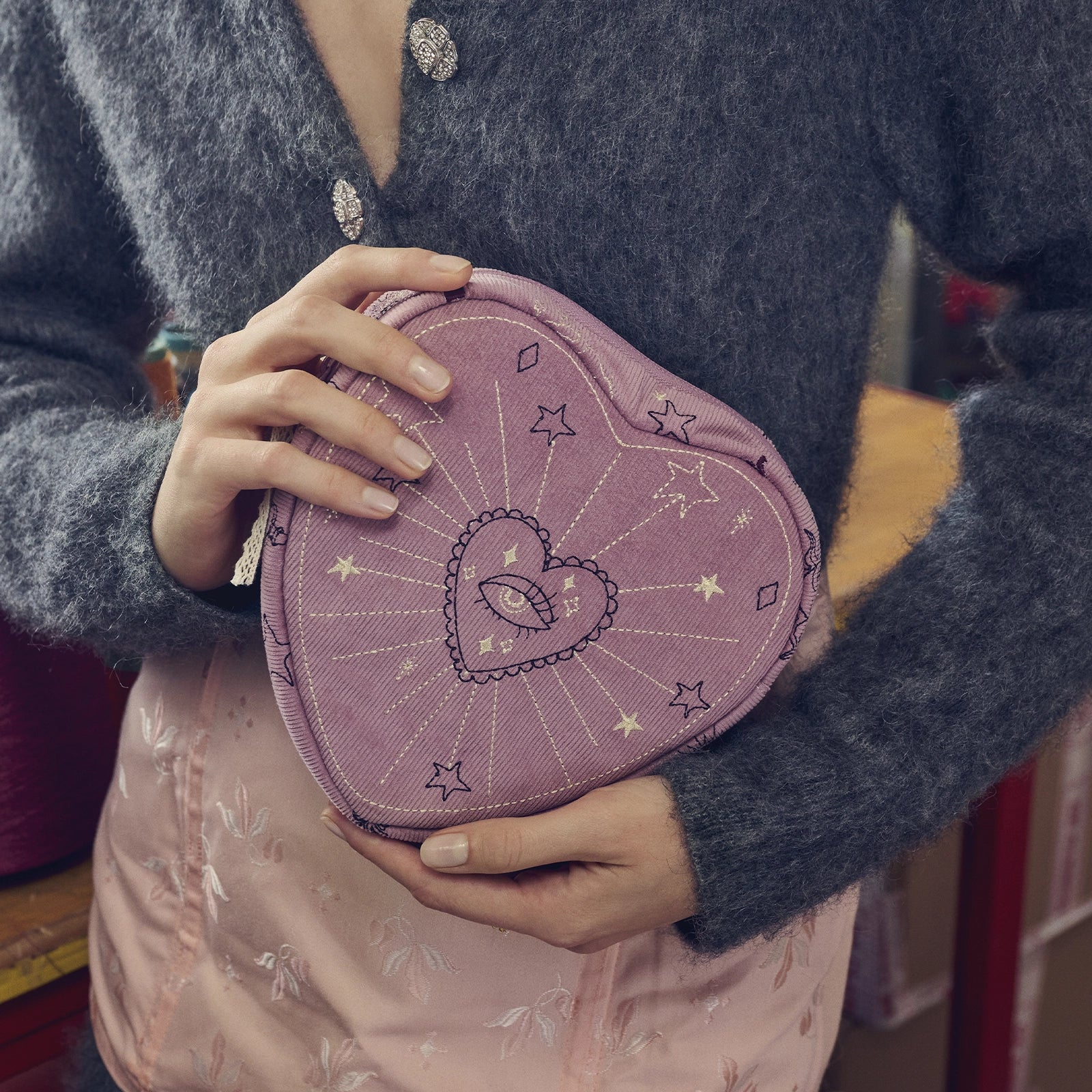 Heart Makeup veske, Purple Theatre Magic - Image 2