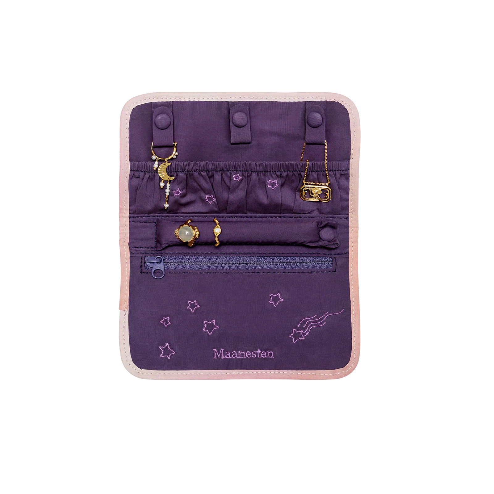Jewelry Clutch Moon & Stars Rose - Image 3