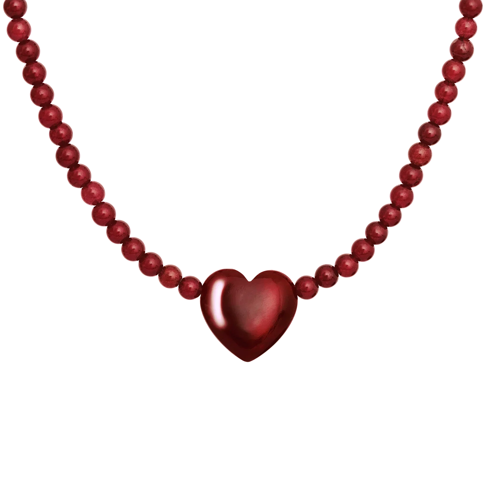 Maroon Heart Halskjede
