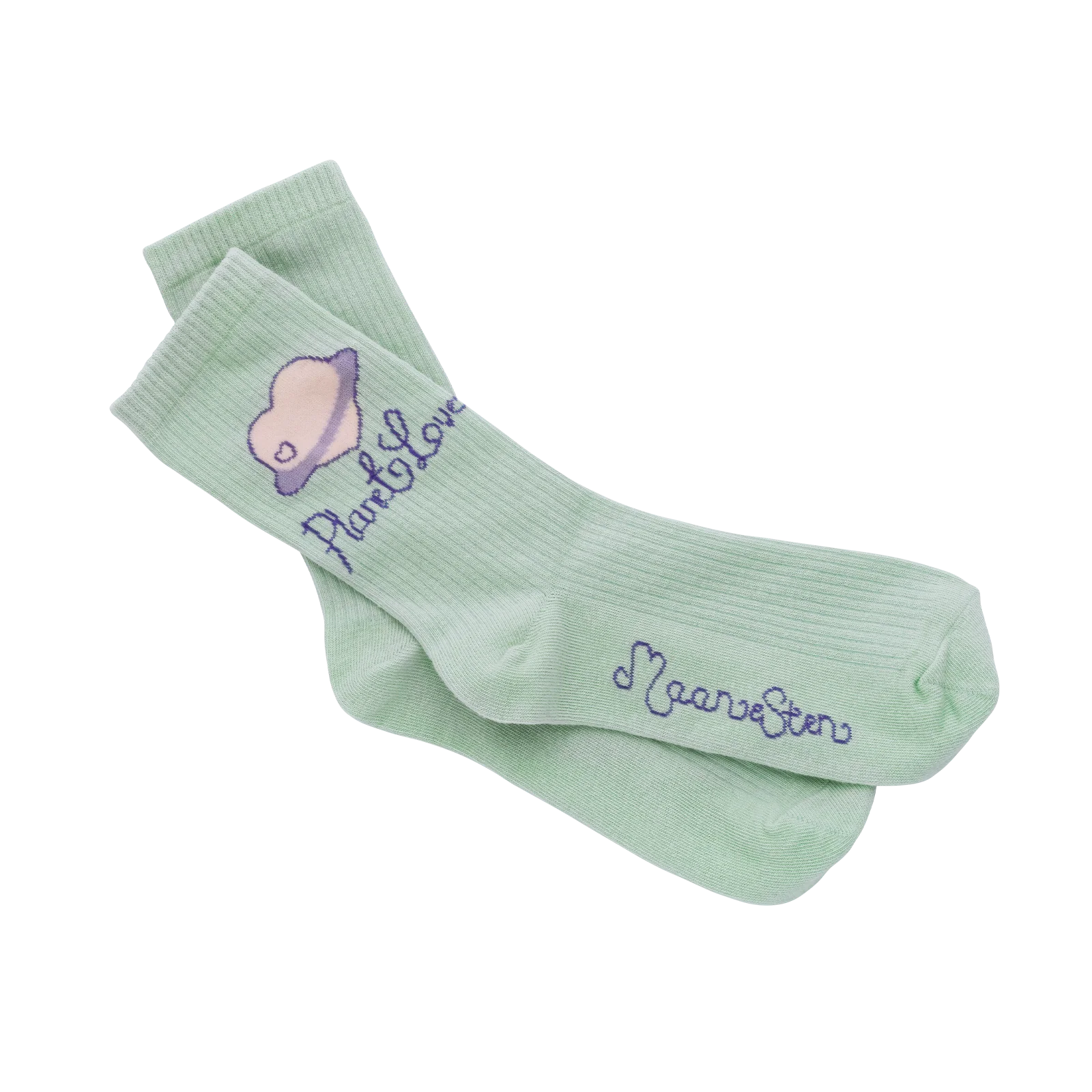 Planet Love Socks Dusty Green - Image 3