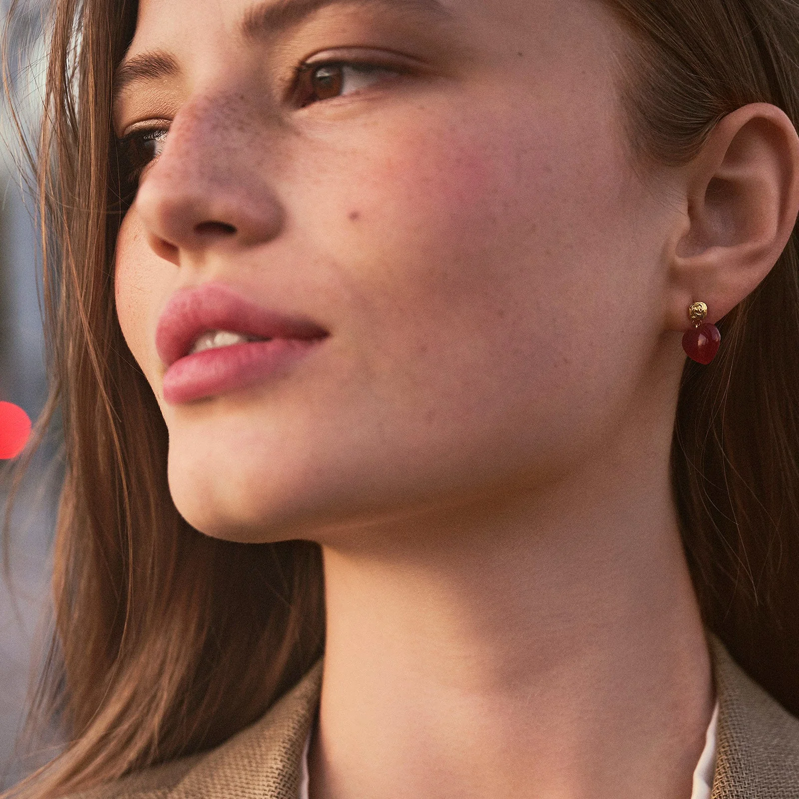 Rubina Heart Øredobber - Image 2