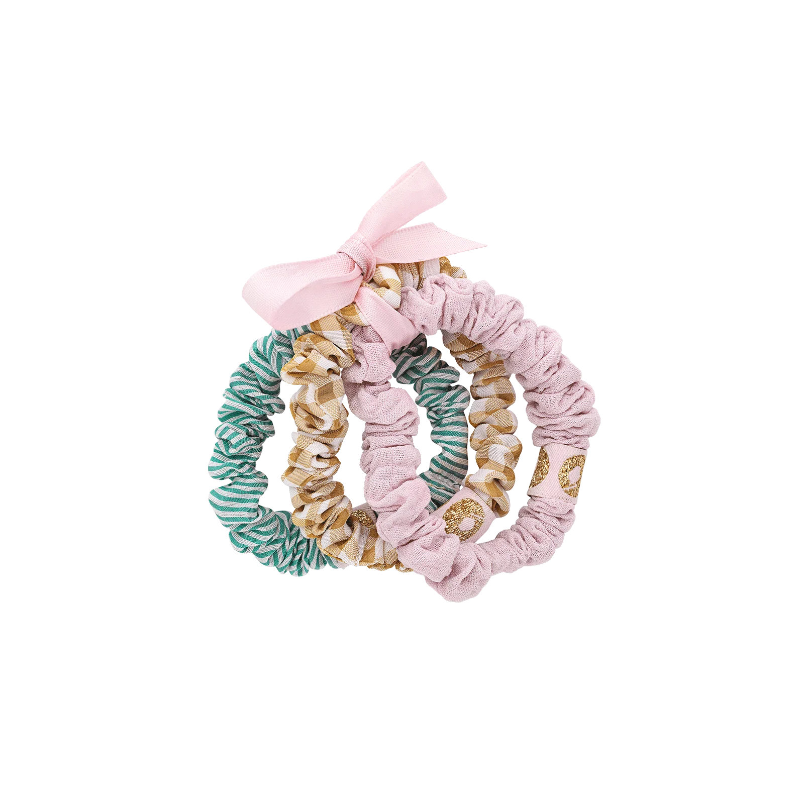 Tricolor Stripes Scrunchies Green - Image 2