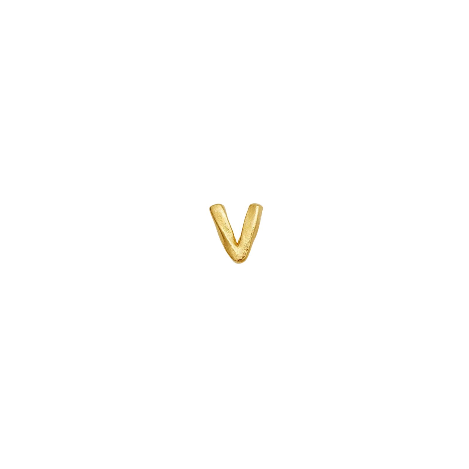 V Alfabet Enkelt Øredobb